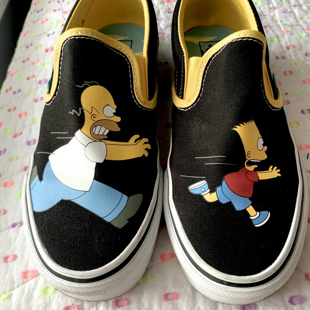 Simpsons Unisex Slip on Vans